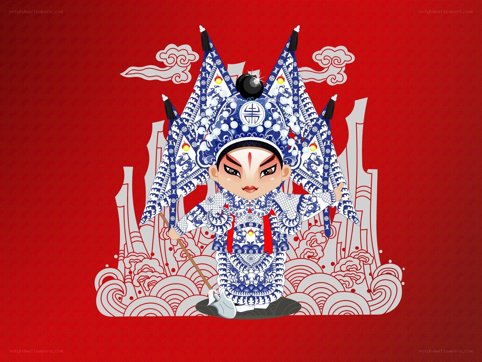 Qinghua-style opera character