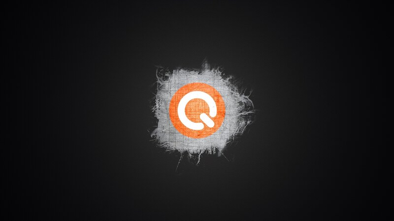 Qobuz Logo on Dark Background — Black