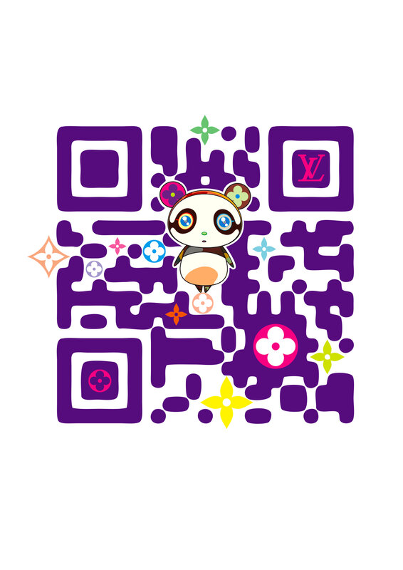 QR code with cartoon panda