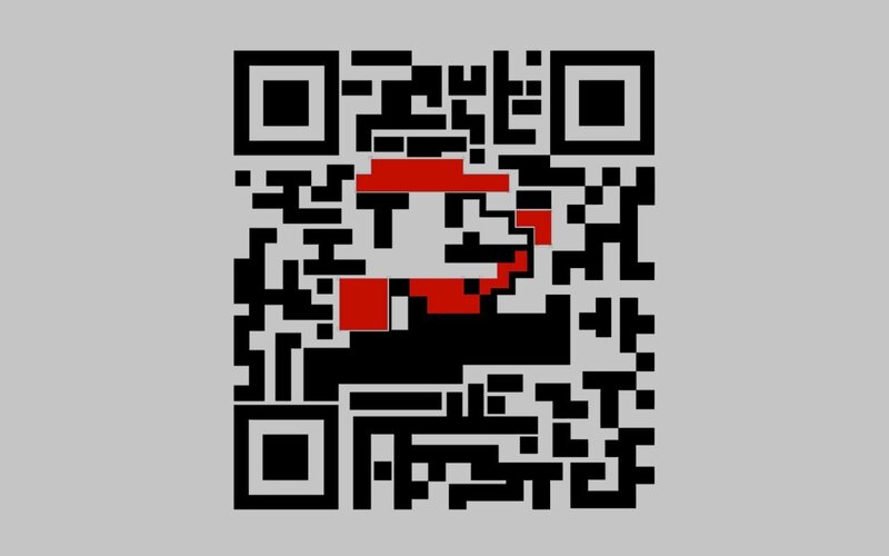 Qr Code with Red Overlay