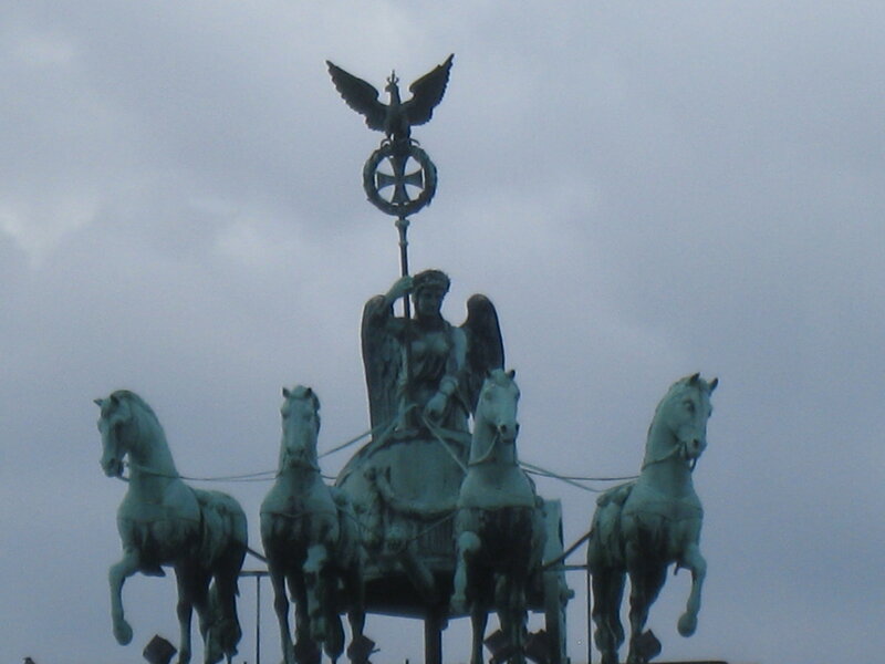 Quadriga sculpture on a monument