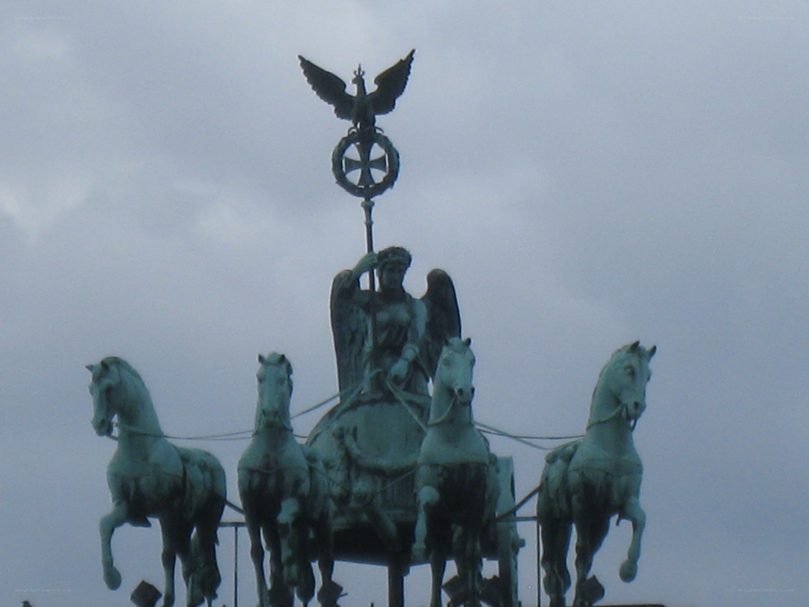 Quadriga sculpture on a monument