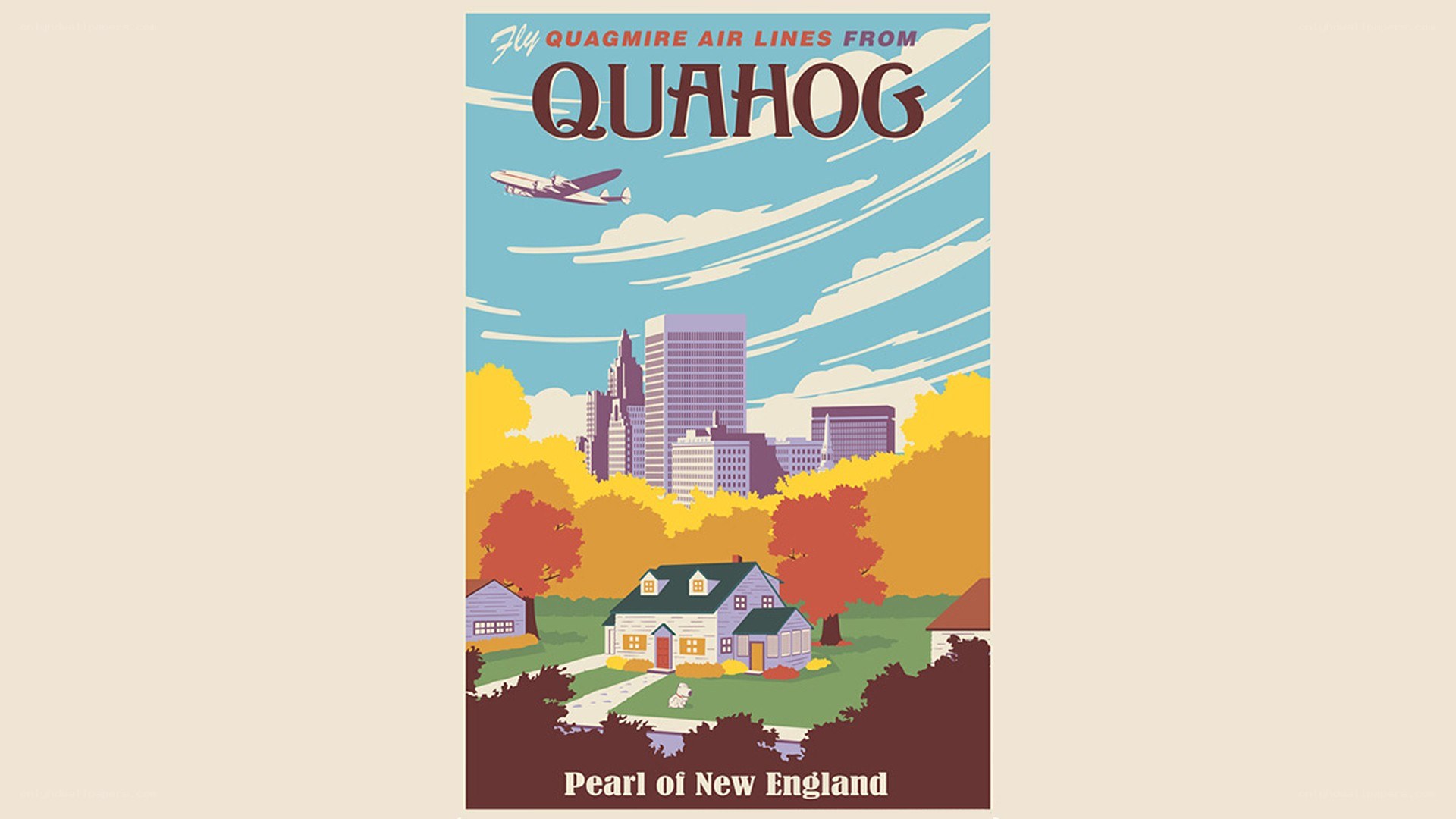 Quahog travel poster