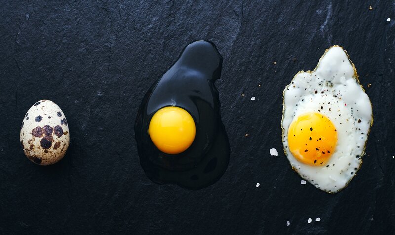 Quail Egg and Fried Eggs