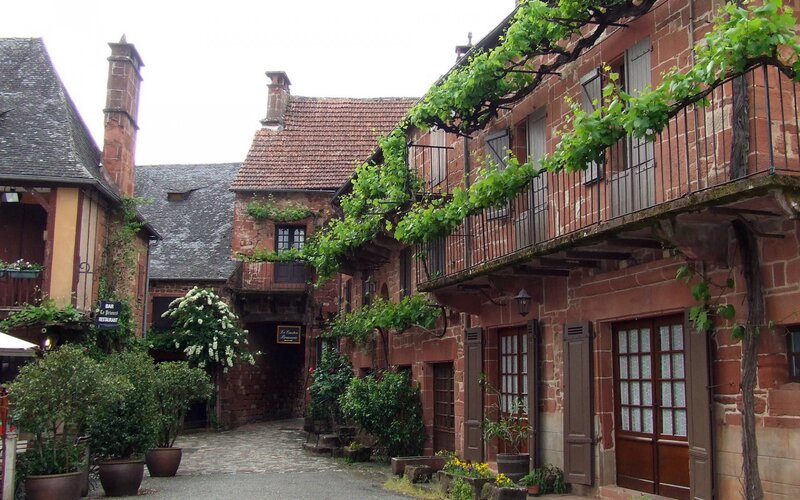 quaint french village alley