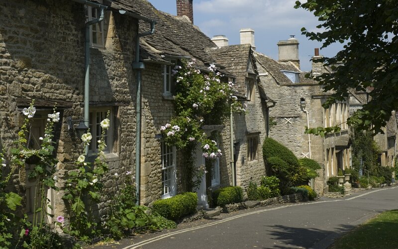 quaint stone village street