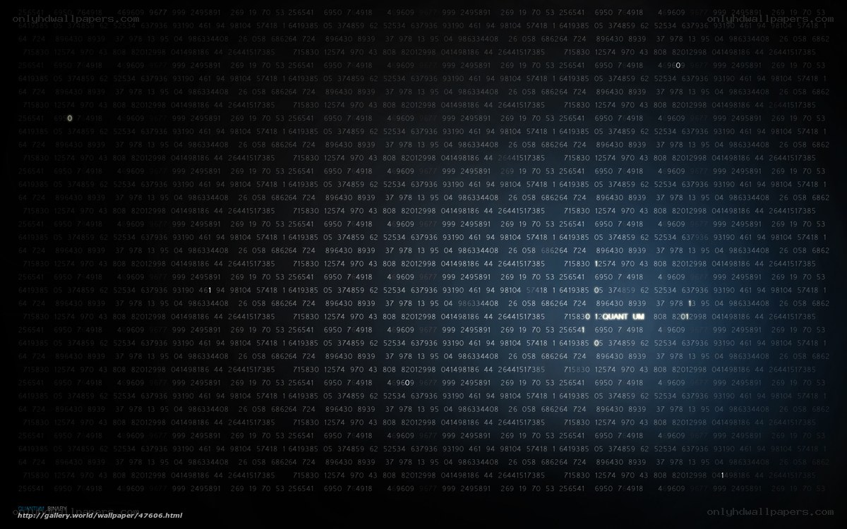 Quantum binary code wallpaper