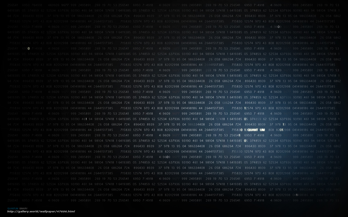 Quantum binary code wallpaper
