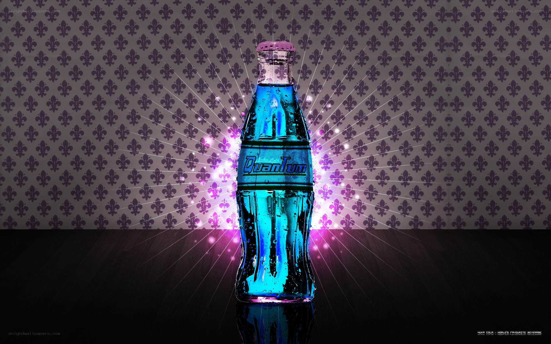 Quantum Cola bottle glowing