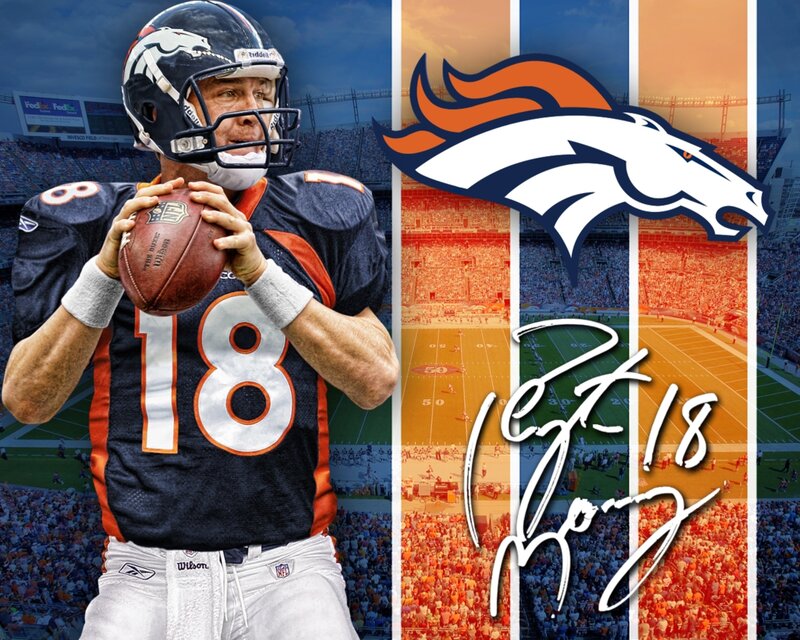 Quarterback Holding Football — Blue