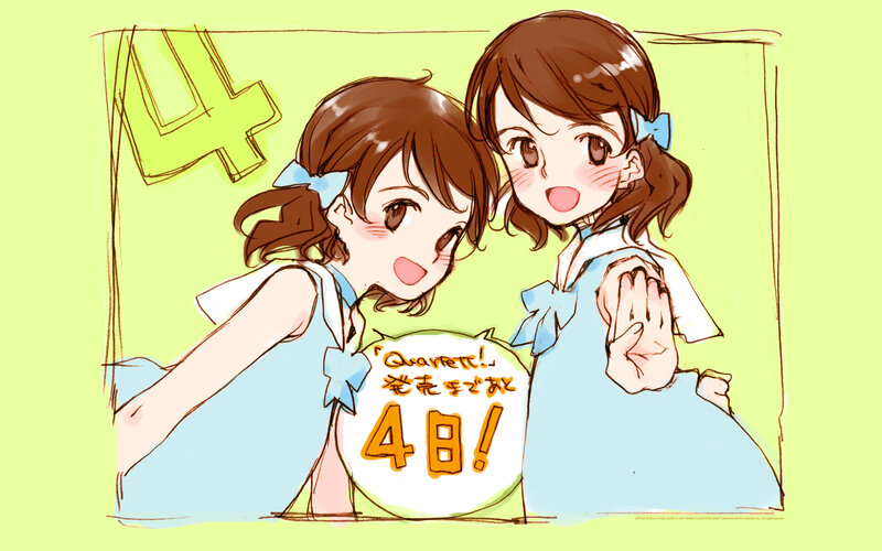 Quartet girls celebrating
