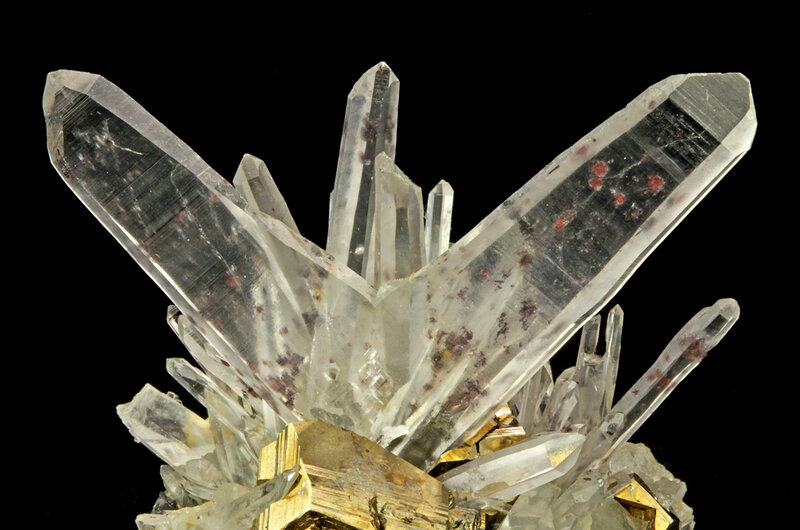 Quartz Crystals with Gold