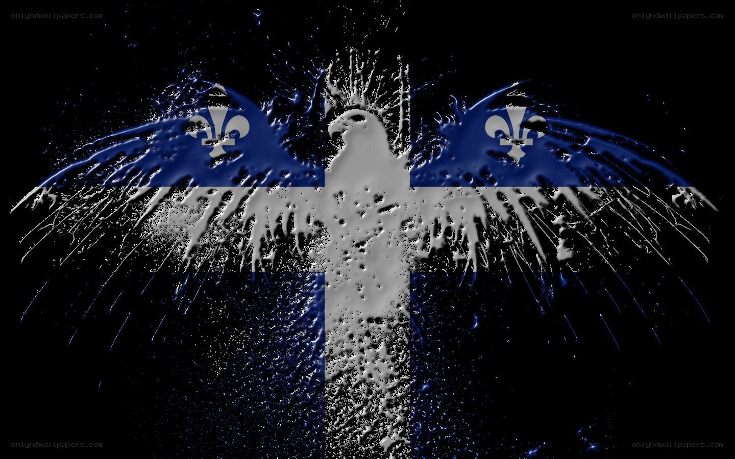 Quebec flag with eagle design