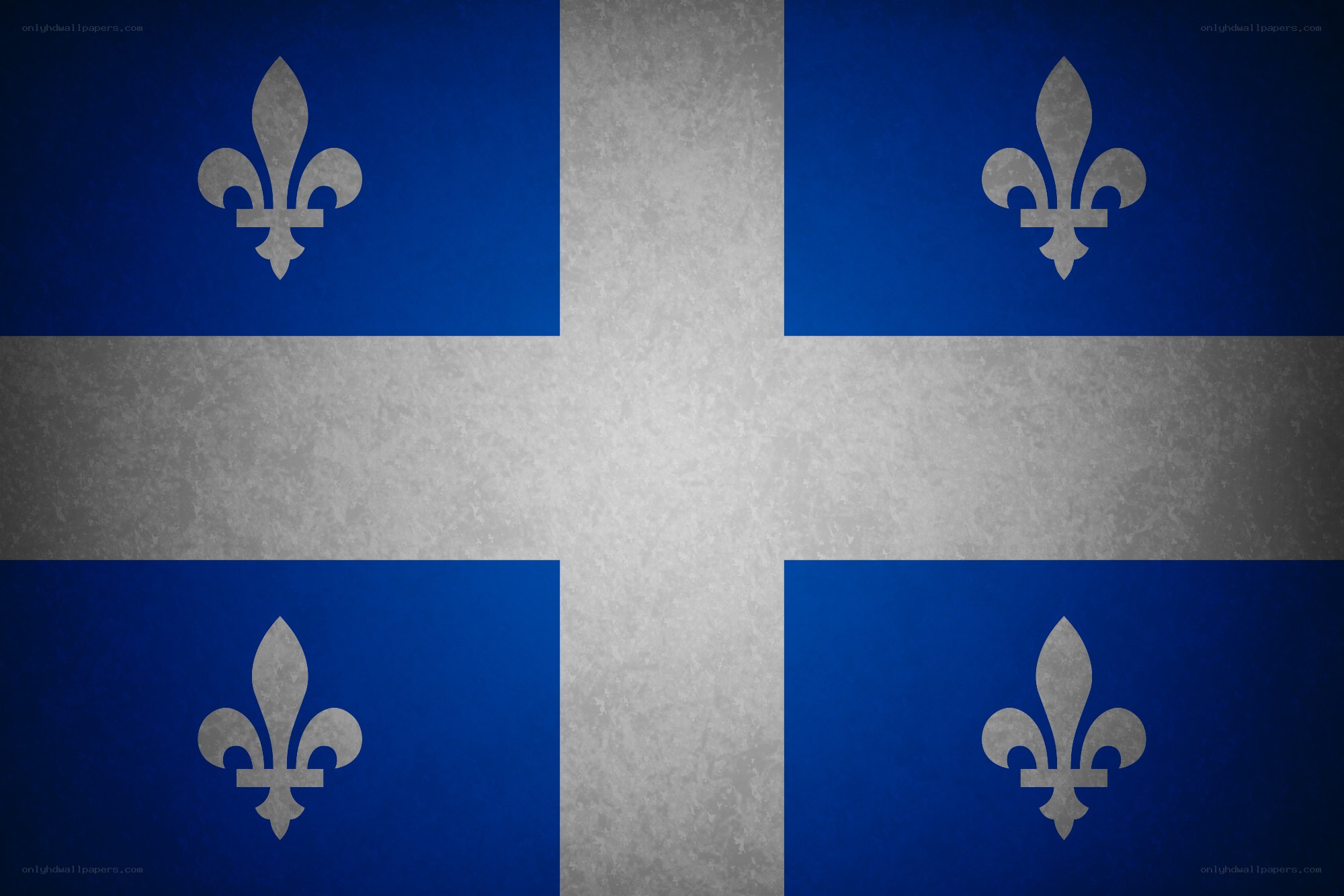 Quebec flag with fleur-de-lis