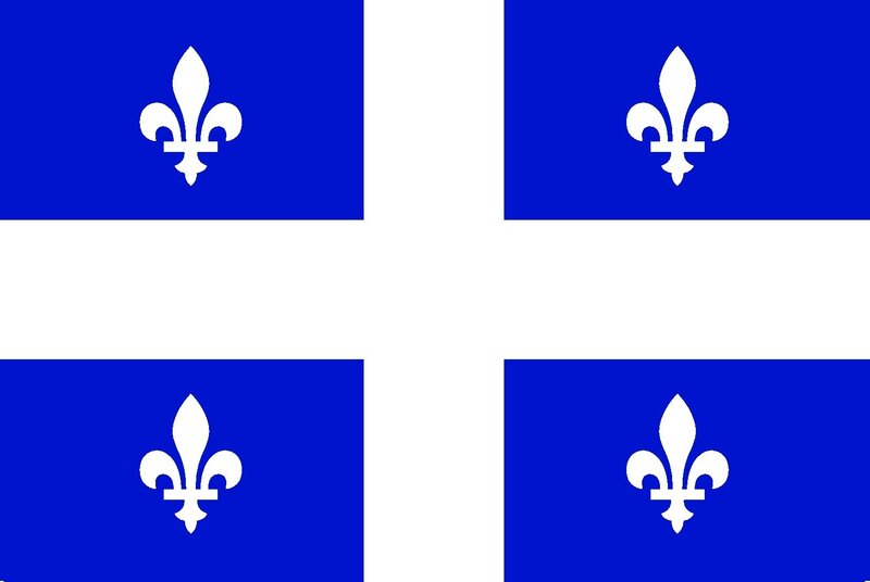 Quebec flag with fleur-de-lis