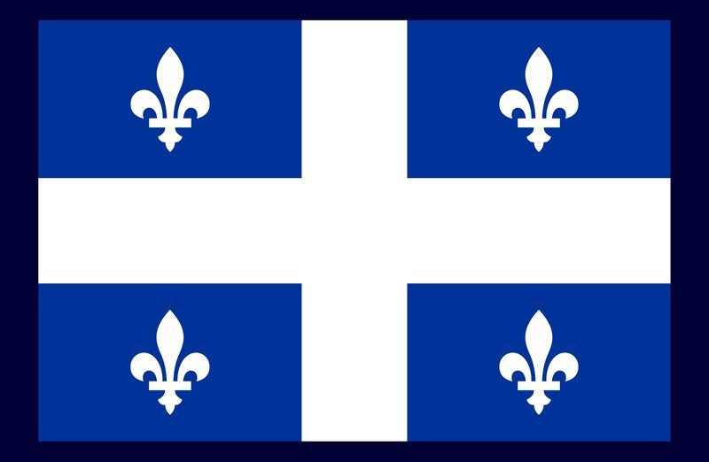 Quebec flag with fleur-de-lis