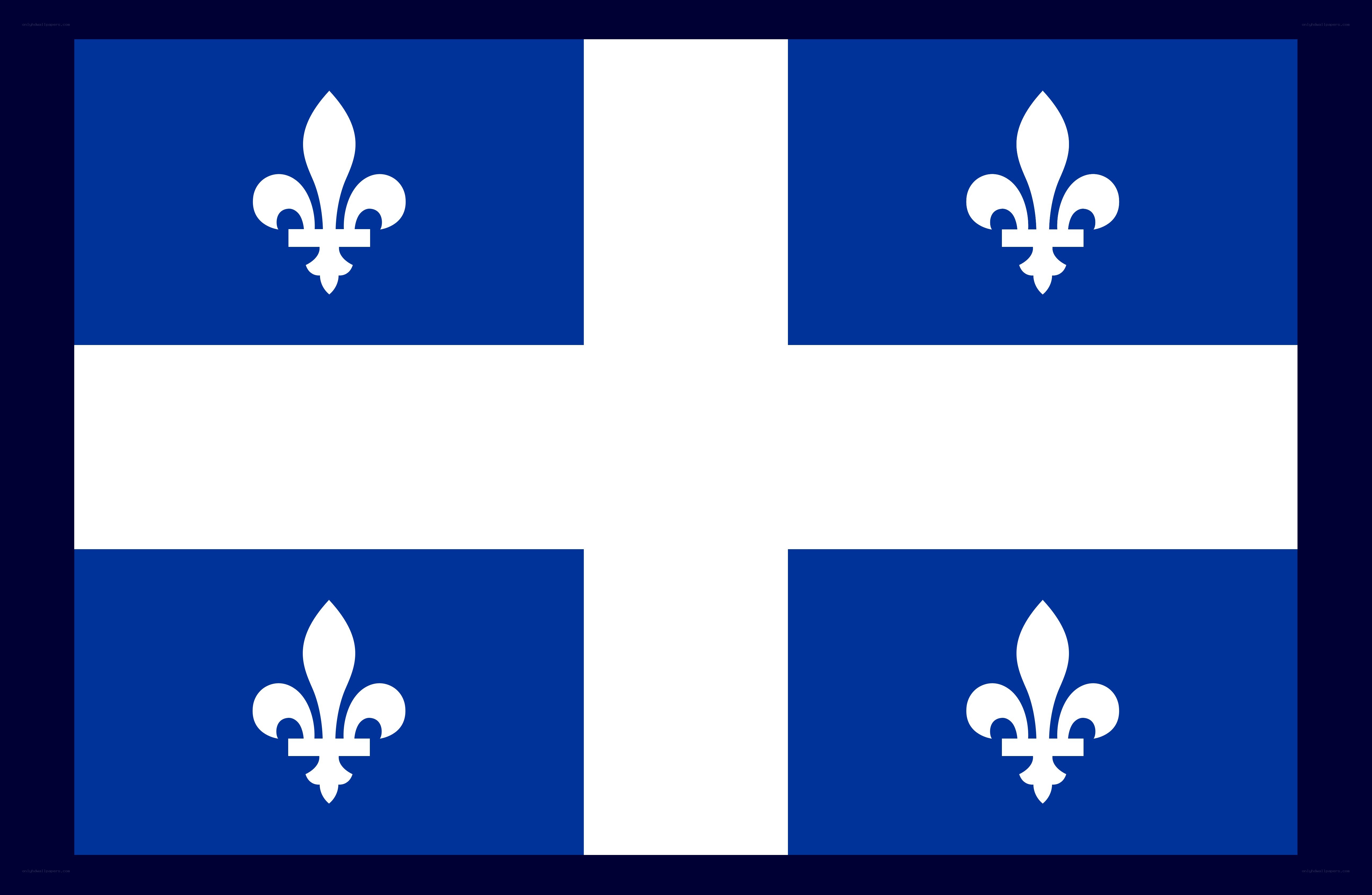 Quebec flag with fleur-de-lis