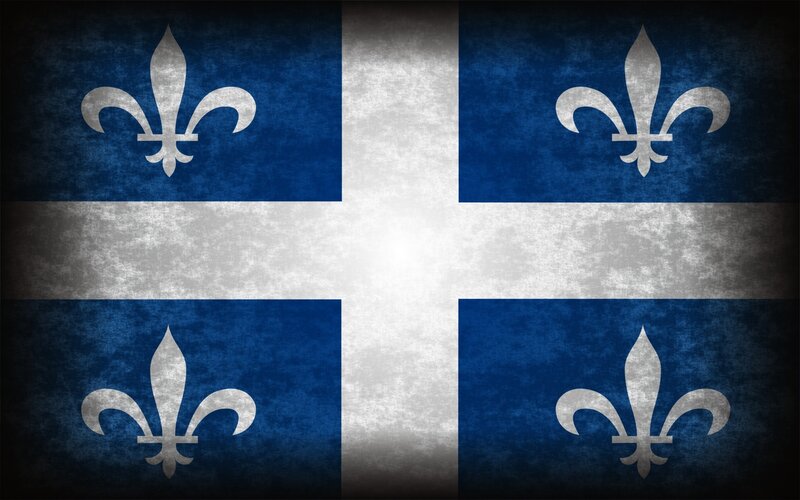Quebec flag with fleur-de-lis