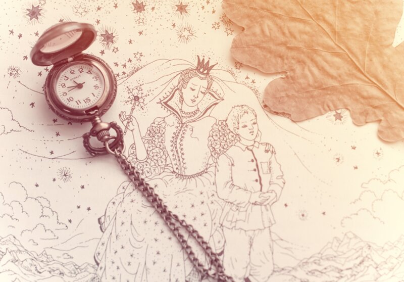 Queen and Child Illustration