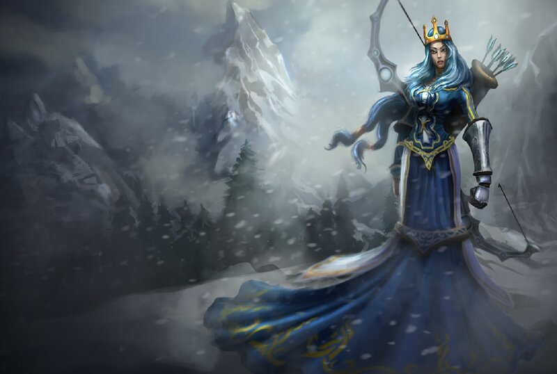 Queen Archer in Snow — Blue, Dramatic, Winter