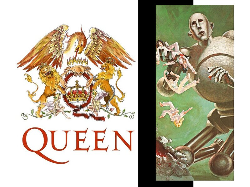 Queen band logo and album art