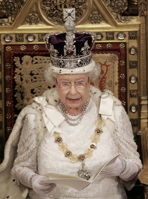 Queen Elizabeth II in coronation regalia