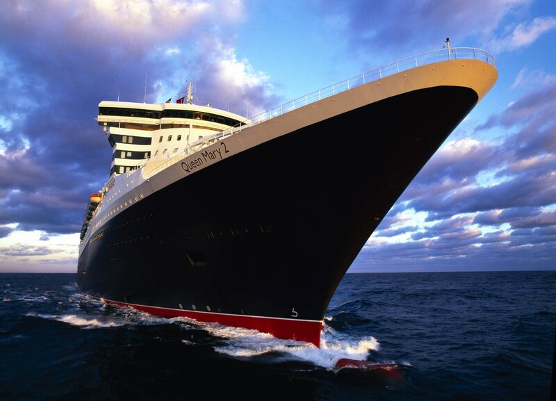 Queen Mary 2 Cruise Ship — Blue, Dramatic
