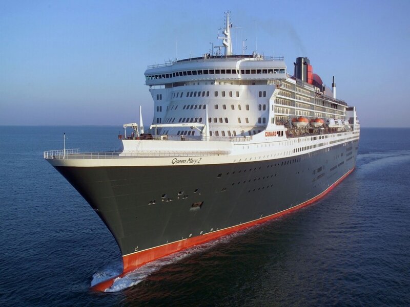 Queen Mary 2 Cruise Ship — Blue, Serene