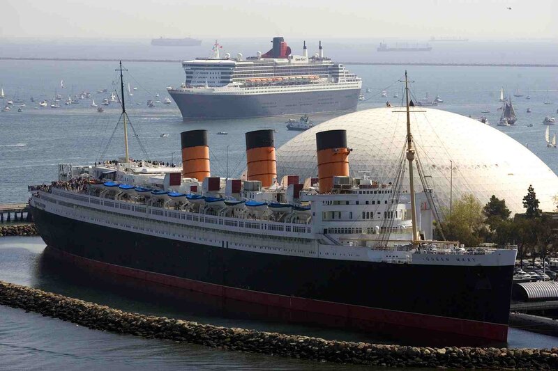 Queen Mary ship in harbor