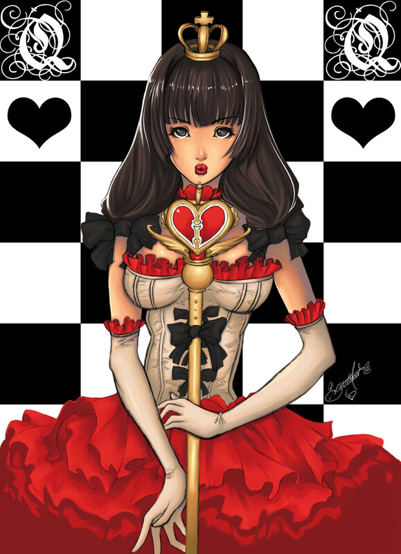 Queen of Hearts character art