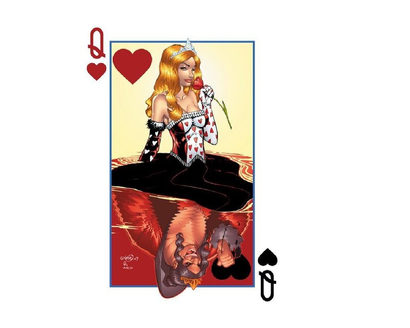 Queen of Hearts Character — Red, Dramatic
