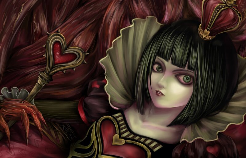 Queen of Hearts Character — Red
