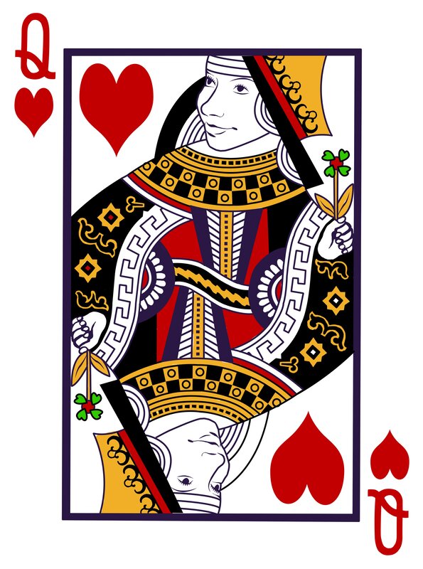 Queen of Hearts Playing Card