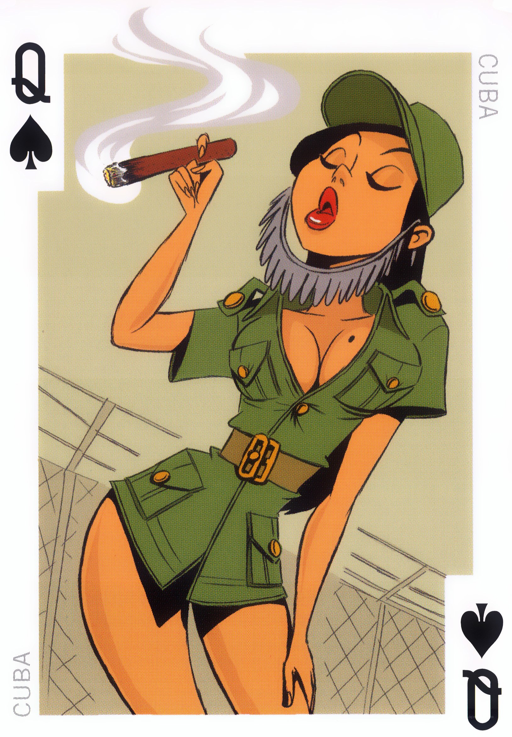 Queen of Spades from Cuba deck