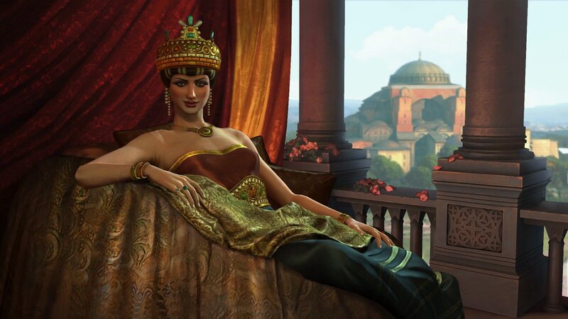 queen on a balcony