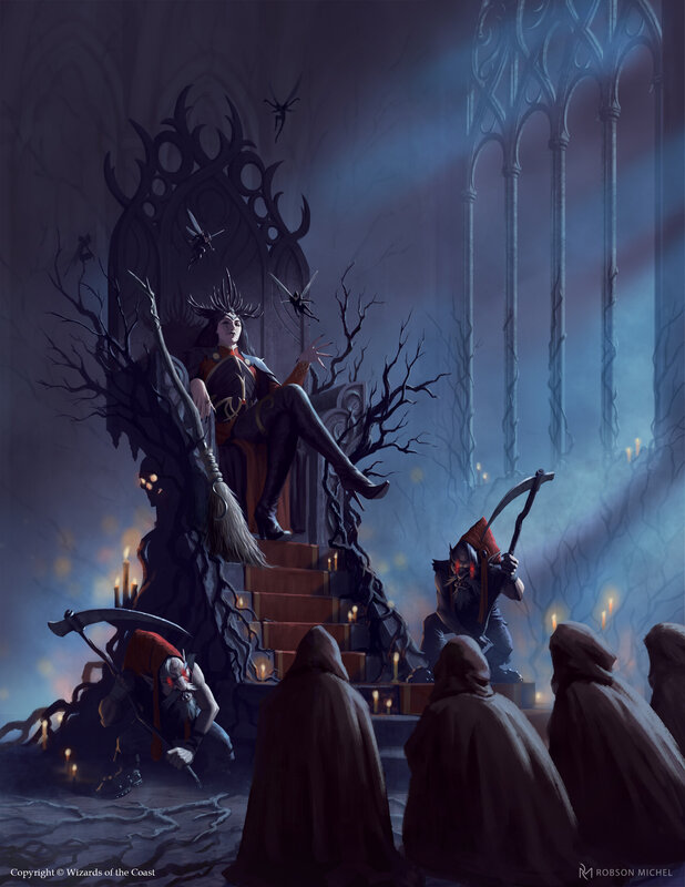 Queen on a Throne — Blue, Dramatic