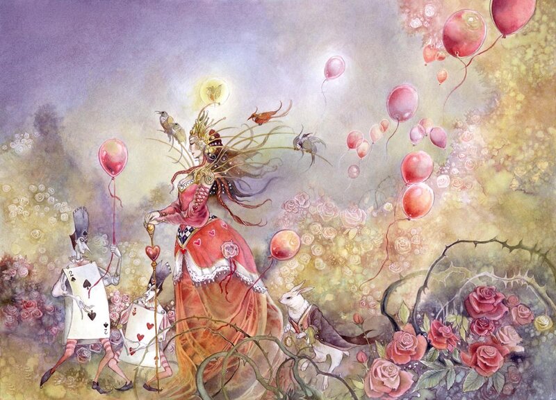 Queen with Birds and Balloons
