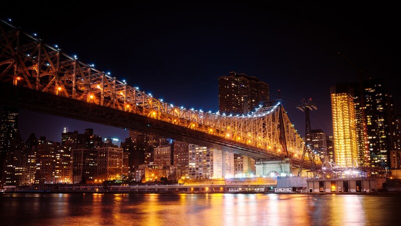 Queensboro Bridge at Night — Black