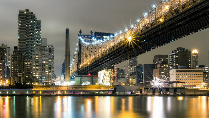 Queensboro Bridge at Night — Yellow