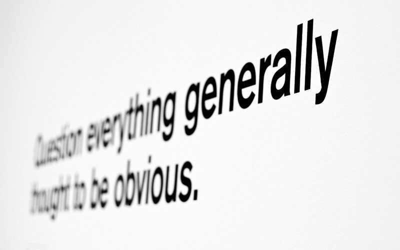 question everything generally