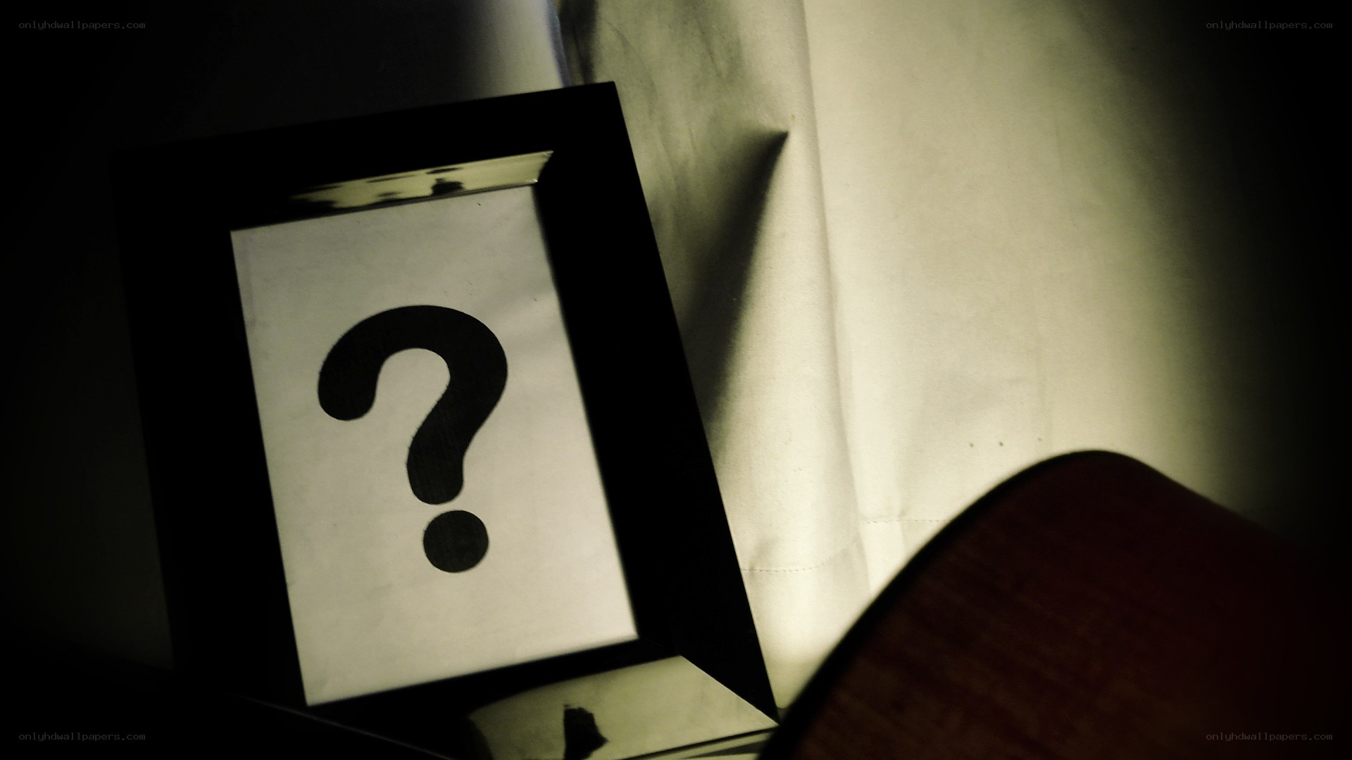 question mark in a frame