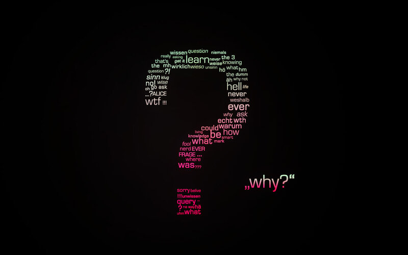 Question Mark Made of Words