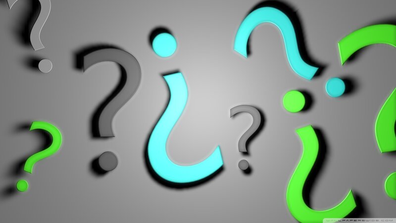 Question Marks on Gray