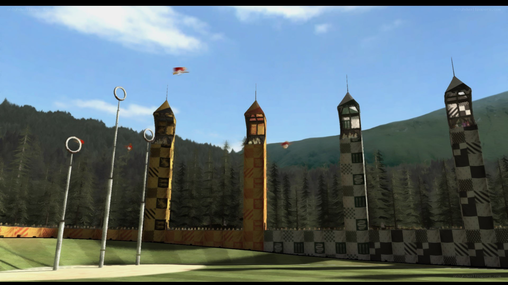 Quidditch pitch at Hogwarts