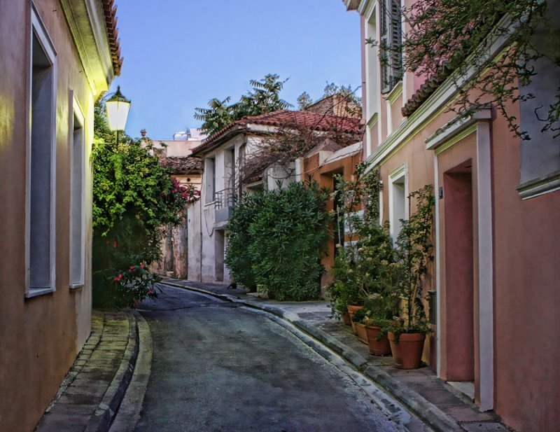 Quiet alley in a historic town