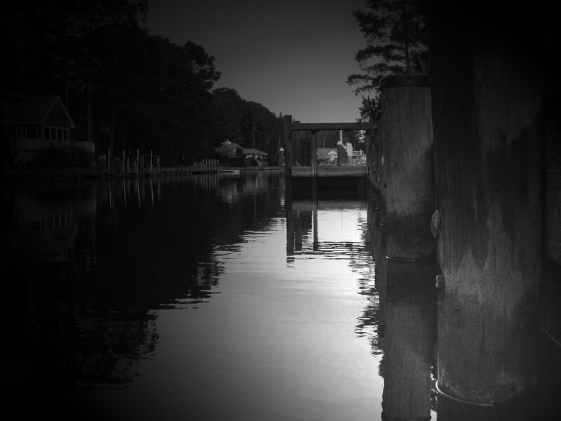 Quiet canal at dusk