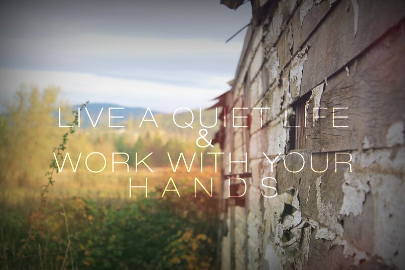 quiet life and hands work