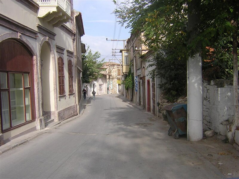 Quiet street in a historic town