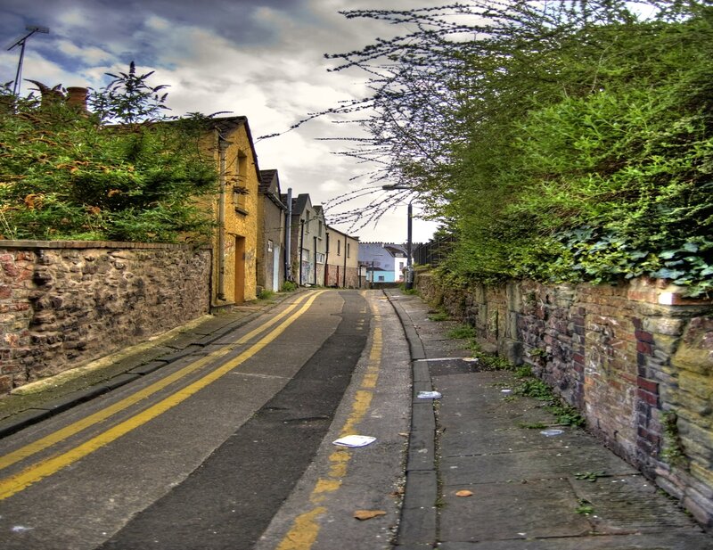 Quiet street in a residential area