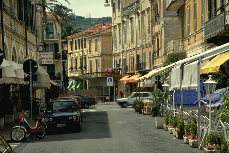 Quiet street in Italian town